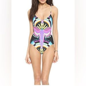 Colorful one piece swimsuit